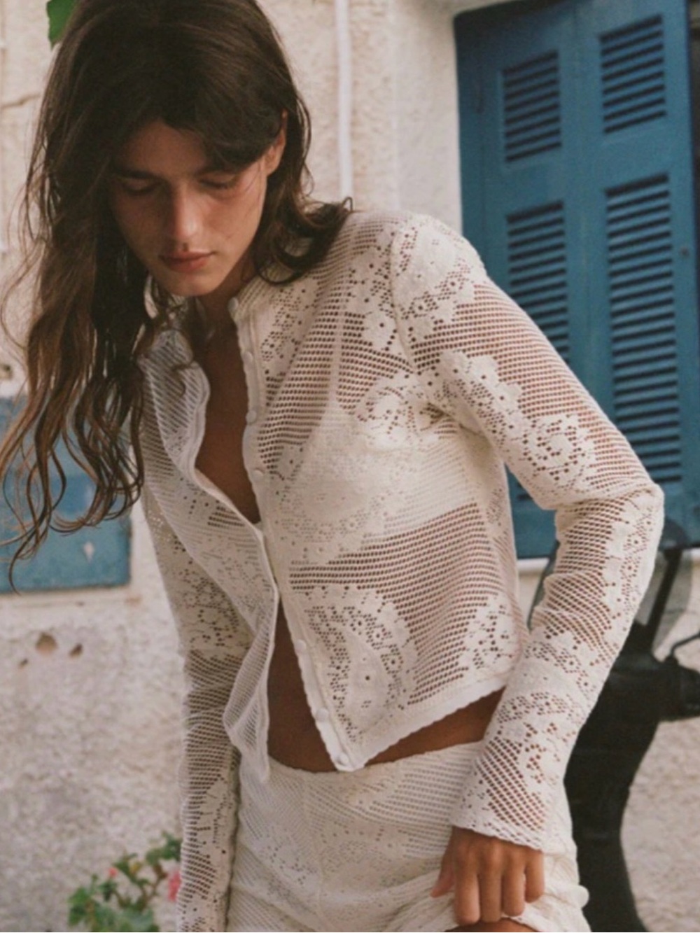 With Jean - Dom Top | White Lace